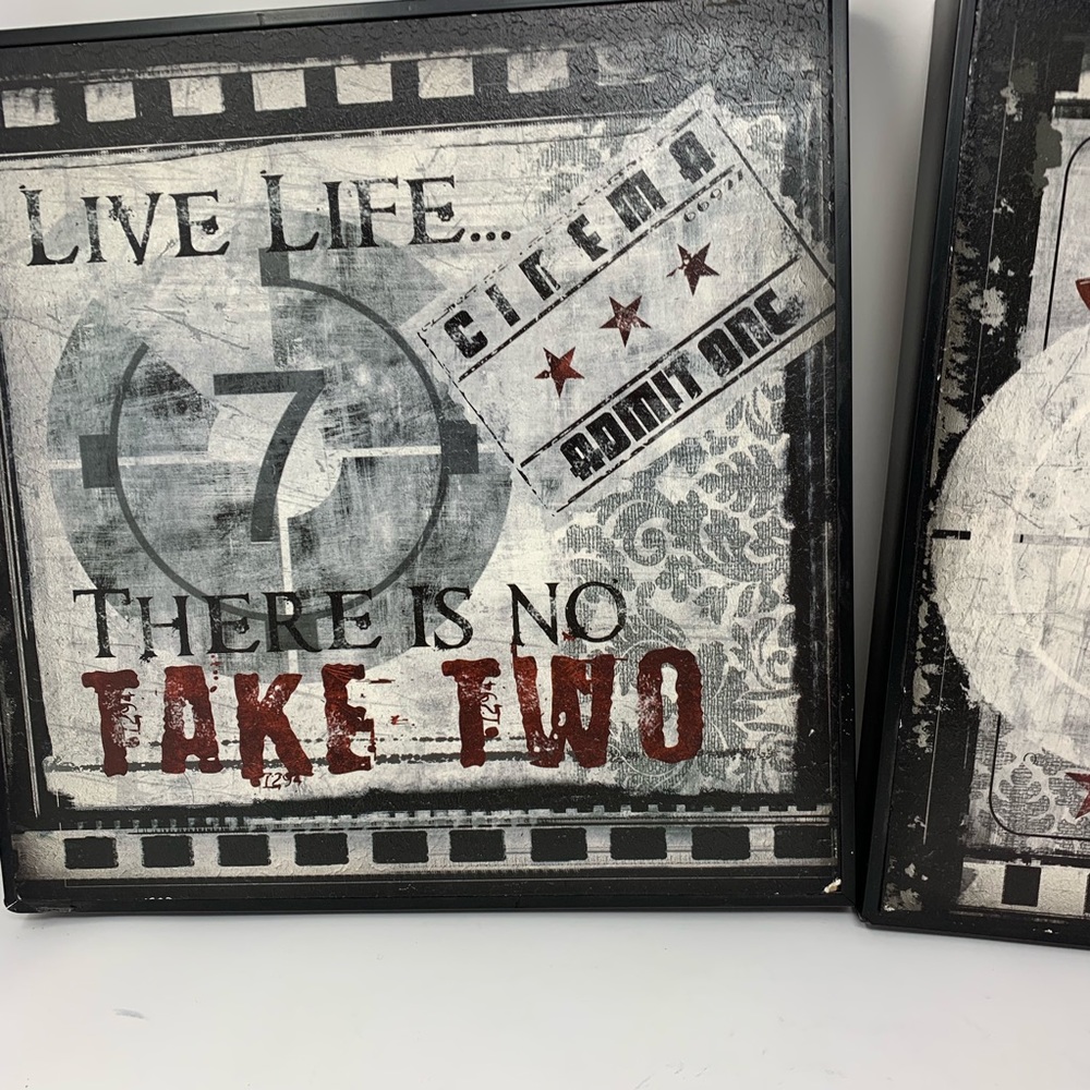 Movie reels graphic chunky wall art decor picture - Picture 3 of 8